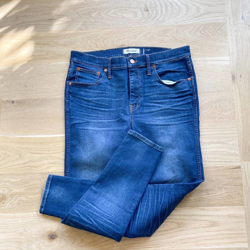 MADEWELL Women's Medium Wash 9" High Riser Skinny Skinny Jeans sz 32 NWT - Picture 7 of 11